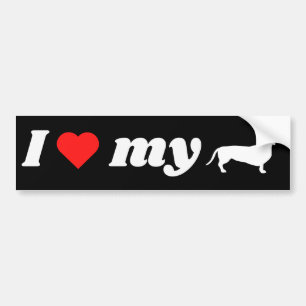 I Kärlek my Dachshund Bildekal