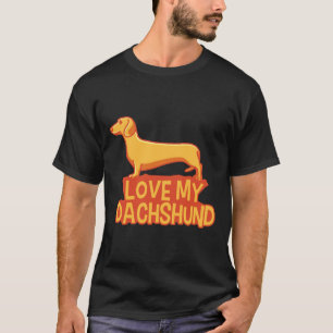 I Kärlek My Dachshund Funny Wiener T Shirt