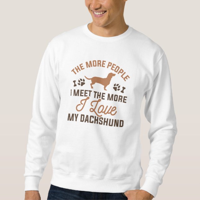 I Kärlek My Dachshund Lång Ärmad Tröja (Framsida)