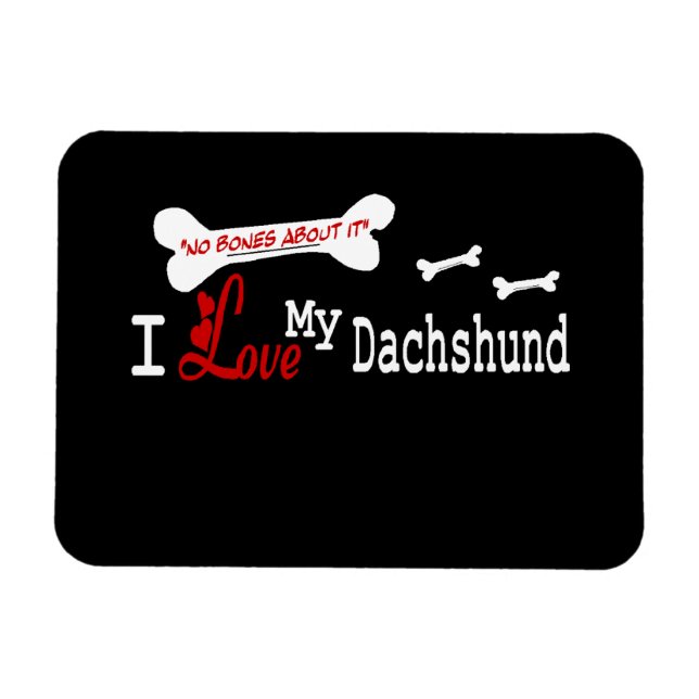 I Kärlek My Dachshund Magnet (Horisontell)