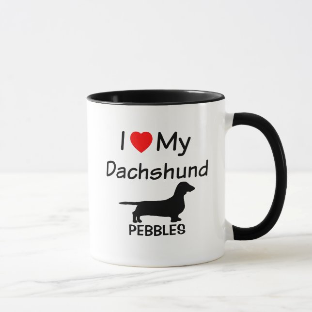 I Kärlek My Dachshund Mugg (Höger)