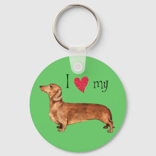 I Kärlek my Dachshund Nyckelring