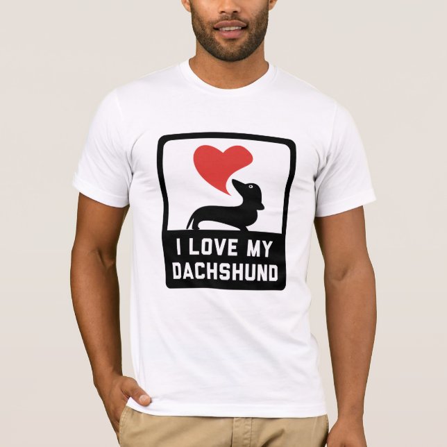 i kärlek my dachshund t shirt (Framsida)