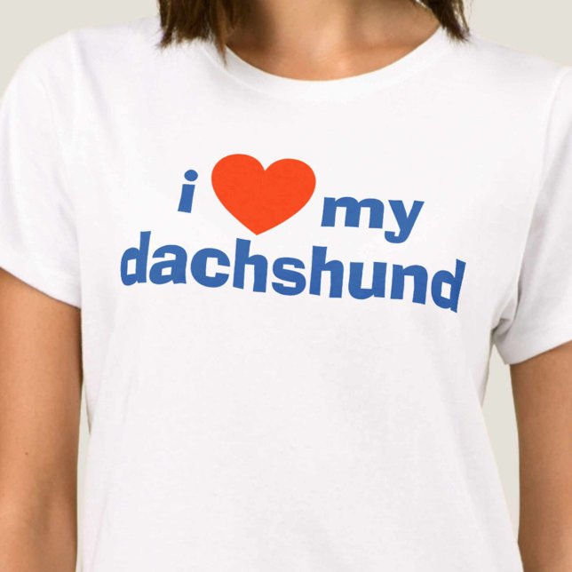 I Kärlek My Dachshund Tanktop T Shirt (Skapare uppladdad)