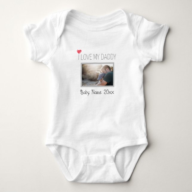 I KÄRLEK MY DADDY BABY BODYSUIT PERSONLIG T SHIRT (Framsida)