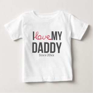 I KÄRLEK MY DADDY BARNKLÄDERS ANPASSNINGSBAR TEXT T SHIRT