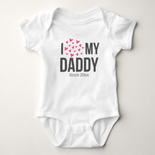 I KÄRLEK MY DADDY BARNKLÄDERS ANPASSNINGSBAR TEXT T SHIRT