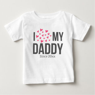 I KÄRLEK MY DADDY BARNKLÄDERS ANPASSNINGSBAR TEXT T SHIRT