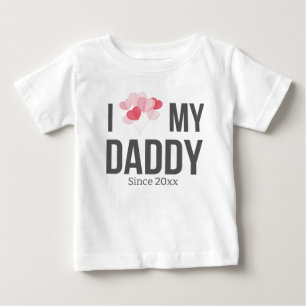 I KÄRLEK MY DADDY BARNKLÄDERS ANPASSNINGSBAR TEXT T SHIRT