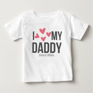 I KÄRLEK MY DADDY BARNKLÄDERS ANPASSNINGSBAR TEXT T SHIRT