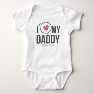 I KÄRLEK MY DADDY BARNKLÄDERS ANPASSNINGSBAR TEXT T SHIRT