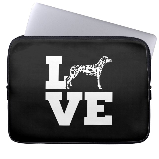 I Kärlek My Dalmatian Hund Laptop Fodral (Framsidan)