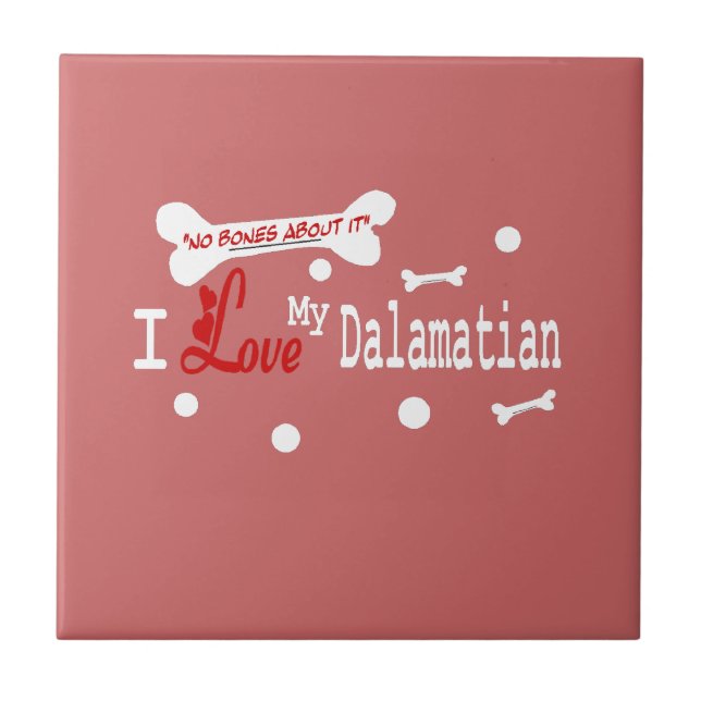 I Kärlek My Dalmatian Kakelplatta (Framsidan)