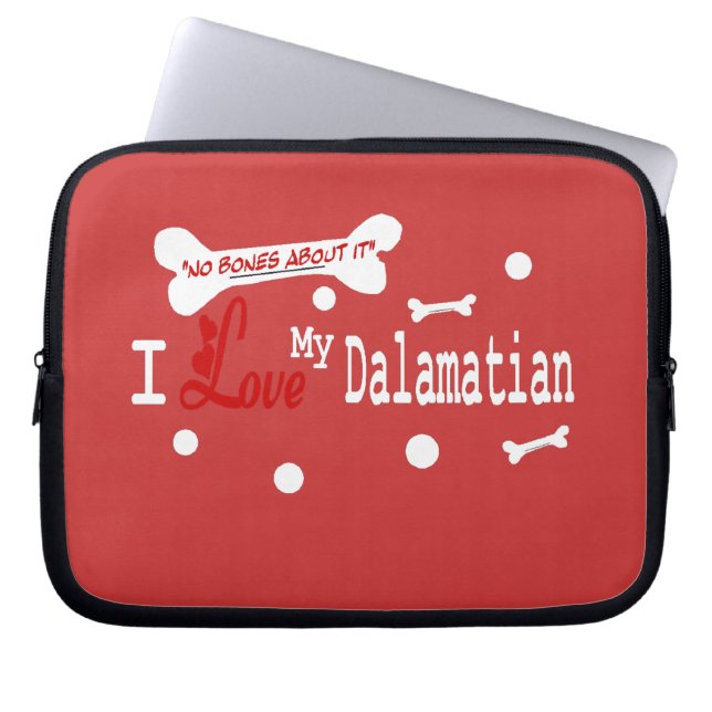 I Kärlek My Dalmatian Laptop Fodral (Framsidan)