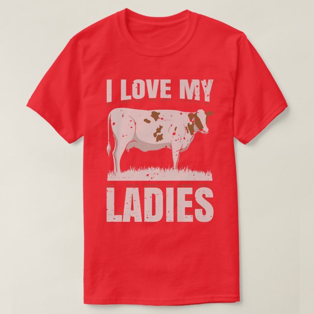 I Kärlek My Dam Dairy Cow Farmer Gift T Shirt (Design framsida)