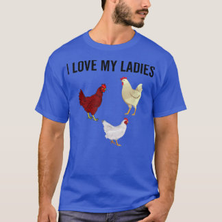 I Kärlek My Dam Funny Chicken Farmer Chickens Far T Shirt
