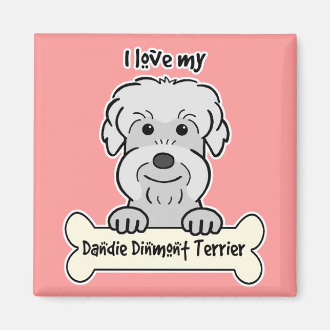 I Kärlek My Dandie Dinmont Terrier Magnet (Framsidan)