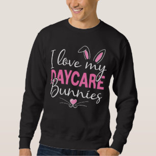 I Kärlek My Daycare Bunnies Daycare Teacher Bunny Lång Ärmad Tröja