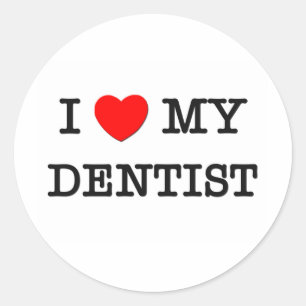 I Kärlek My DENTIST Runt Klistermärke