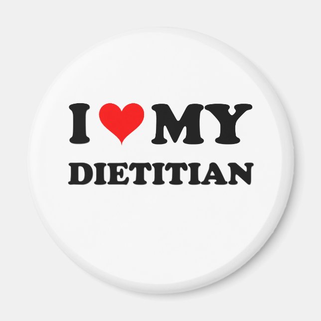 I Kärlek My Dietitian Magnet (Framsidan)