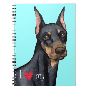 I Kärlek my Doberman Anteckningsbok