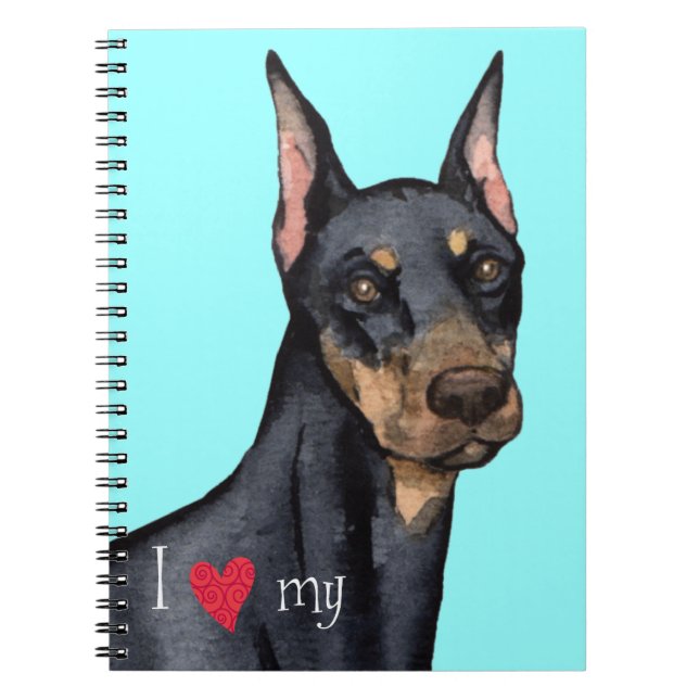 I Kärlek my Doberman Anteckningsbok (Framsidan)