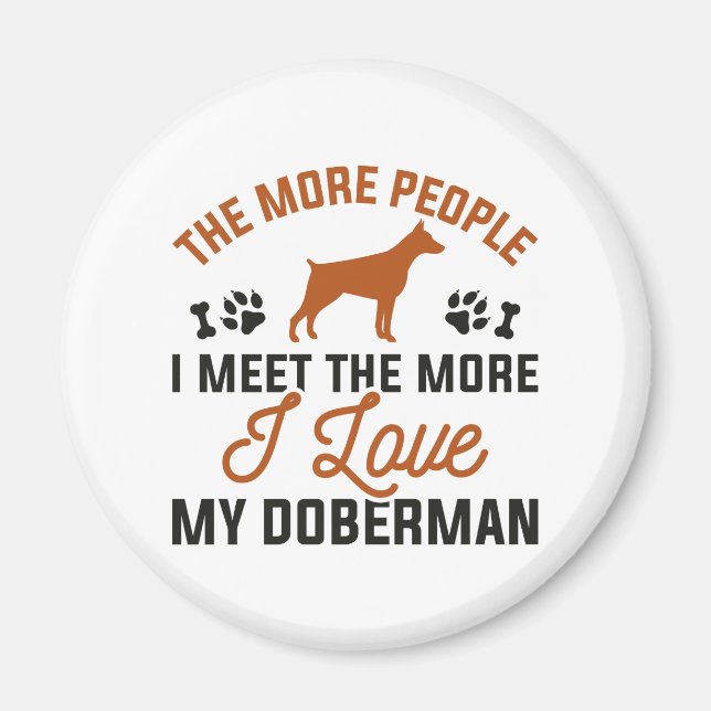 I Kärlek My Doberman Magnet (Framsidan)