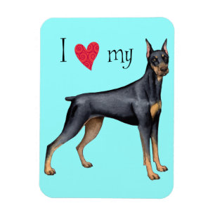 I Kärlek my Doberman Magnet