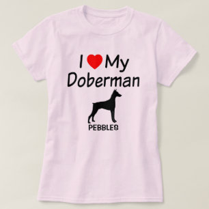 I Kärlek My Doberman Pinscher Hund Tee Shirt