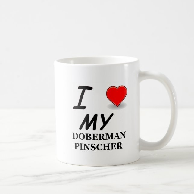 I Kärlek My Doberman Pinscher Kaffemugg (Höger)