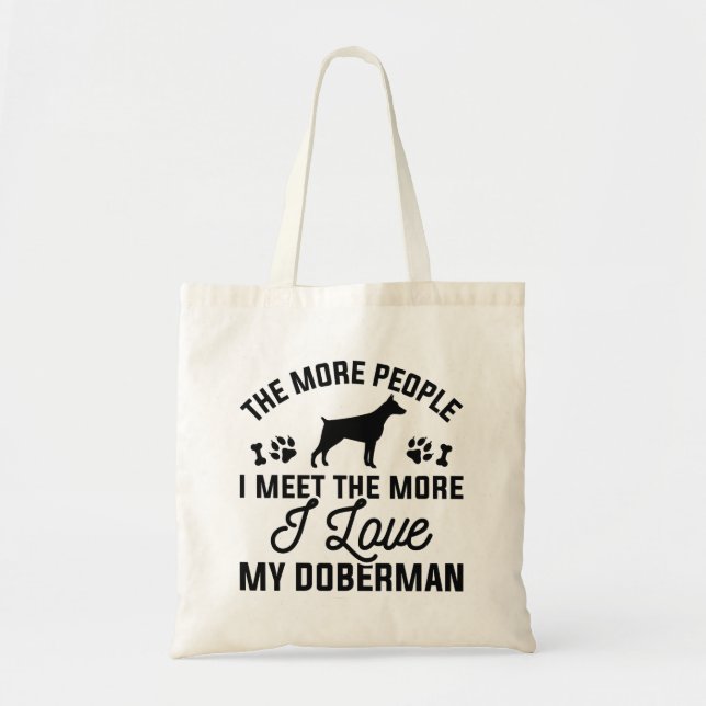 I Kärlek My Doberman Tygkasse (Framsidan)