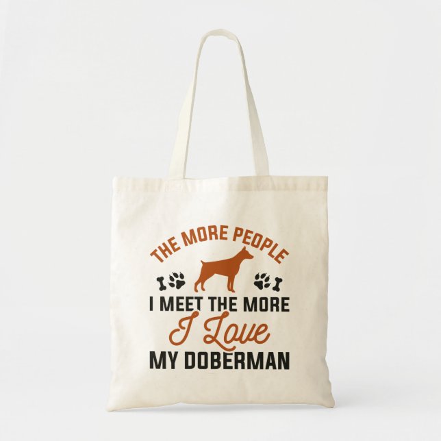 I Kärlek My Doberman Tygkasse (Framsidan)