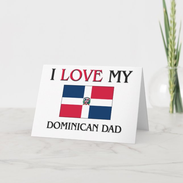 I Kärlek My Dominican Pappa Kort (Framsida)