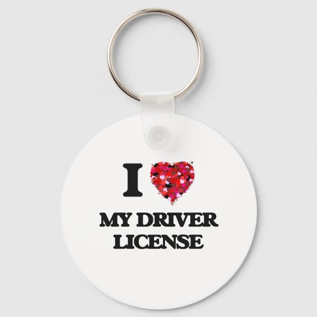 I Kärlek My Driver Licence Nyckelring (Framsida)