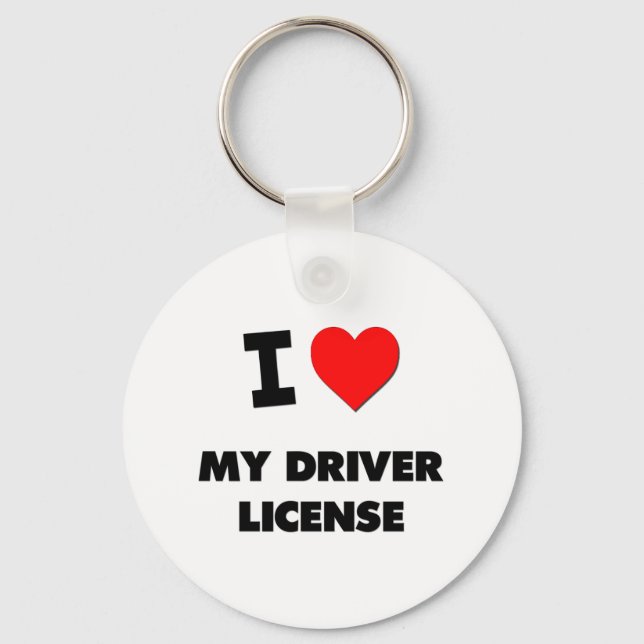 I Kärlek My Driver Licence Nyckelring (Framsida)