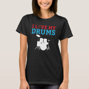 I Kärlek My Drums Drummer T Shirt