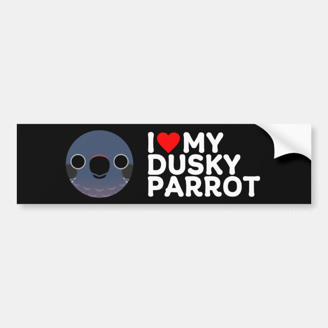 I KÄRLEK MY DUSKY PARROT BILDEKAL (Framsidan)