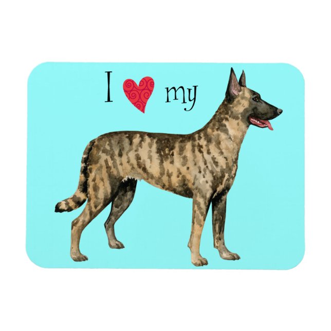 I Kärlek my Dutch Shepherd Magnet (Horisontell)