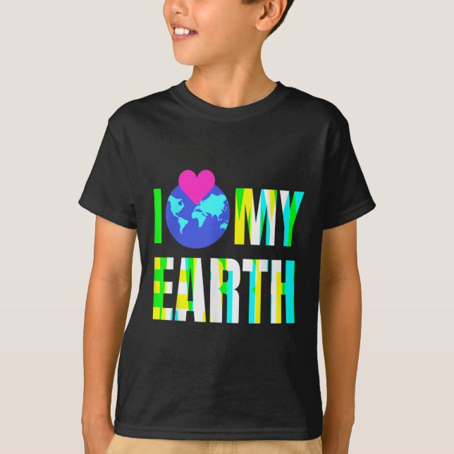 I Kärlek My Earth - Miljöskydd T Shirt (Framsida)