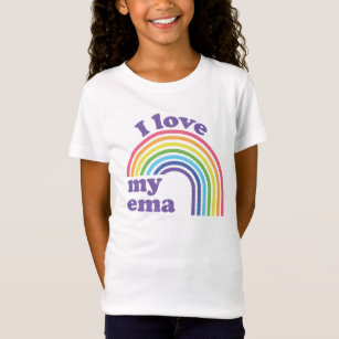 I Kärlek My Ema - Cute Rainbow T Shirt