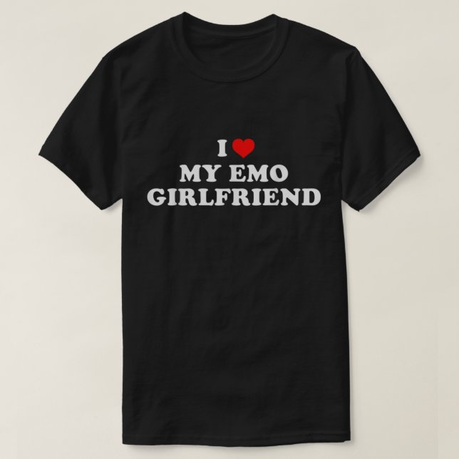 I Kärlek My Emo Girlkompis T Shirt (Design framsida)