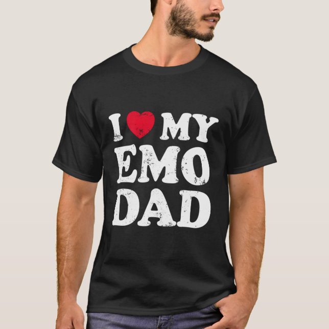 I Kärlek My Emo Pappa T Shirt (Framsida)