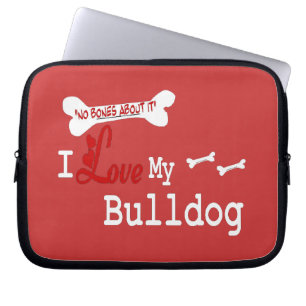 I Kärlek My English Bulldog Laptop Fodral