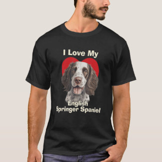 I Kärlek My English Springer Spain Puppy Hund T Shirt