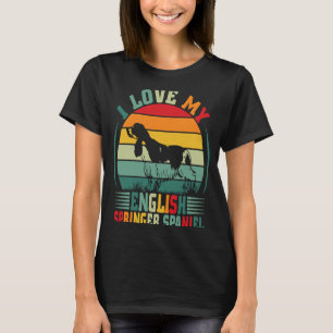 I Kärlek My English Springer spanel Hundägare Anim T Shirt