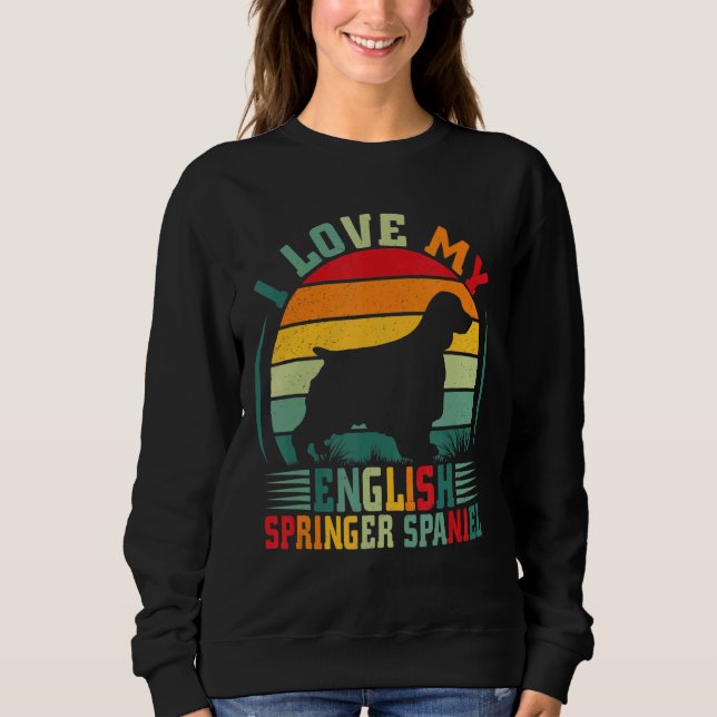 I Kärlek My English Springer spanel Hundägare Anim T Shirt (Framsida)
