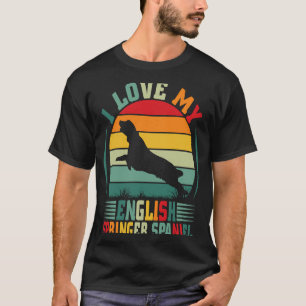 I Kärlek My English Springer spanel Hundägare Anim T Shirt