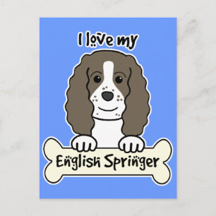 I Kärlek My English Springer Vykort