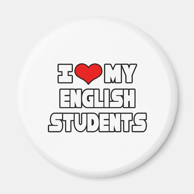 I Kärlek My English Studenter Magnet (Framsidan)