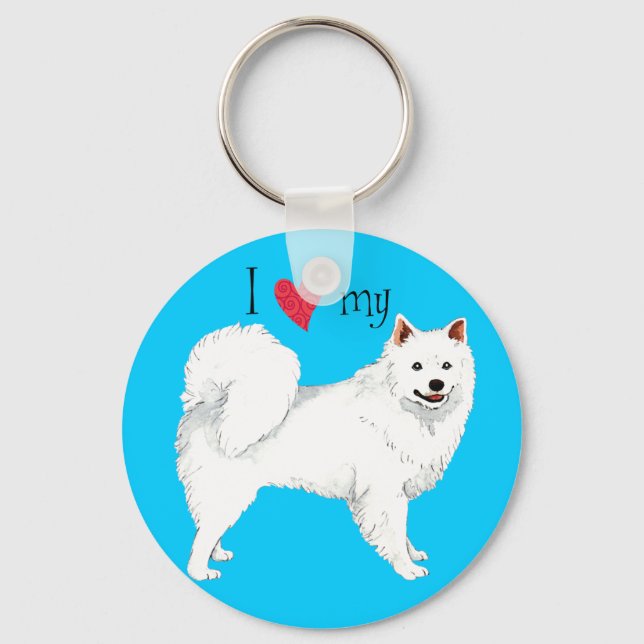 I kärlek my Eskie Nyckelring (Framsida)